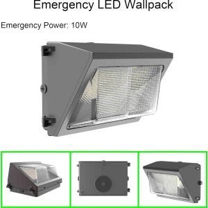Non Cut Off Wall Pack 80W With Emergency Battery Backup & Photocell