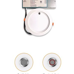 8" Emergency LED Slim Panel SLIM-8Inch-18W - Up to 1350 Lumens - 5 CCT Selectable (2700K-5000K) - AC 100-277V - 10W EBBU for 90 Mins - 125W Equal