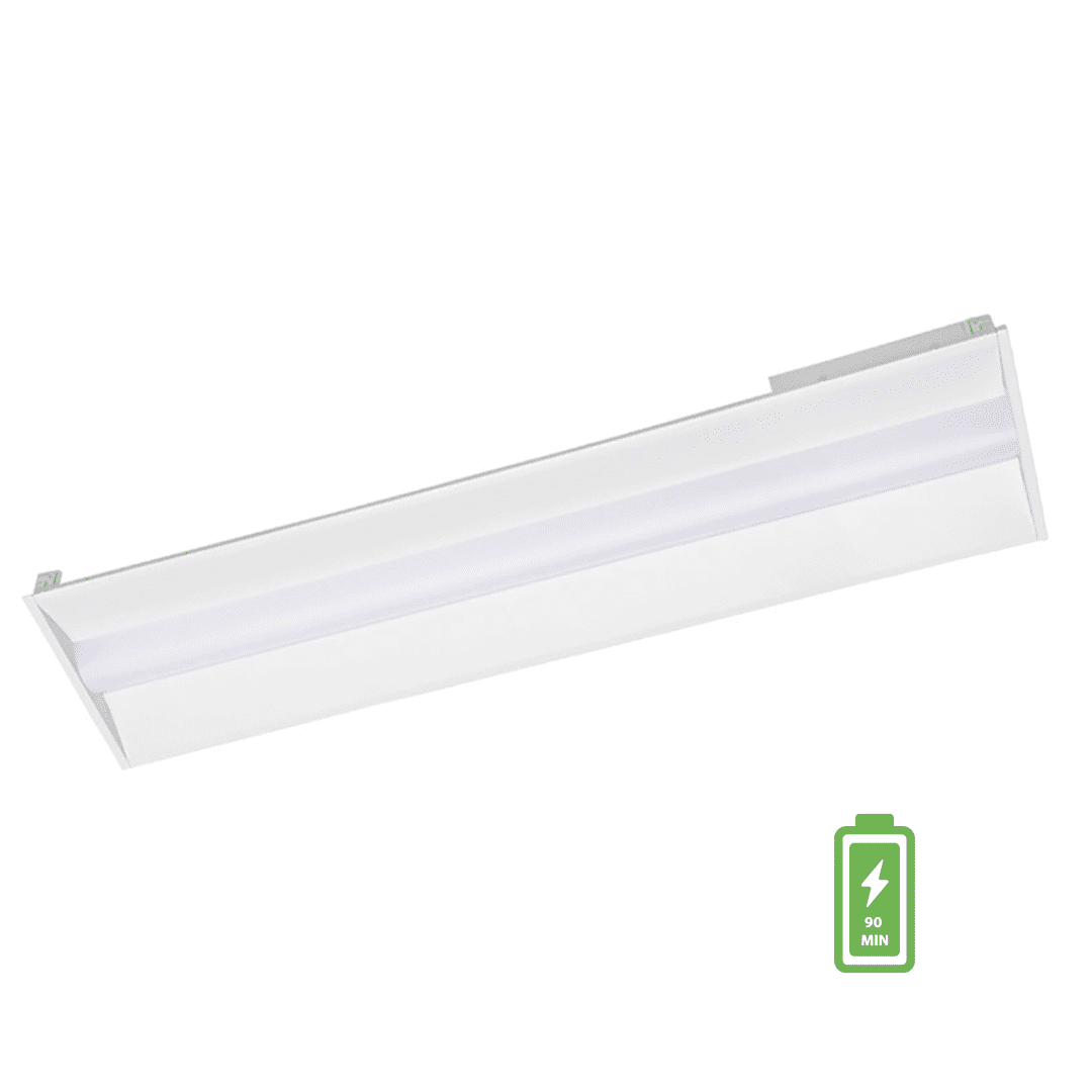 1x4-Center-Basket-LED-Troffer-with-emergency-battery-backup Center basket LED troffer with emergency battery backup