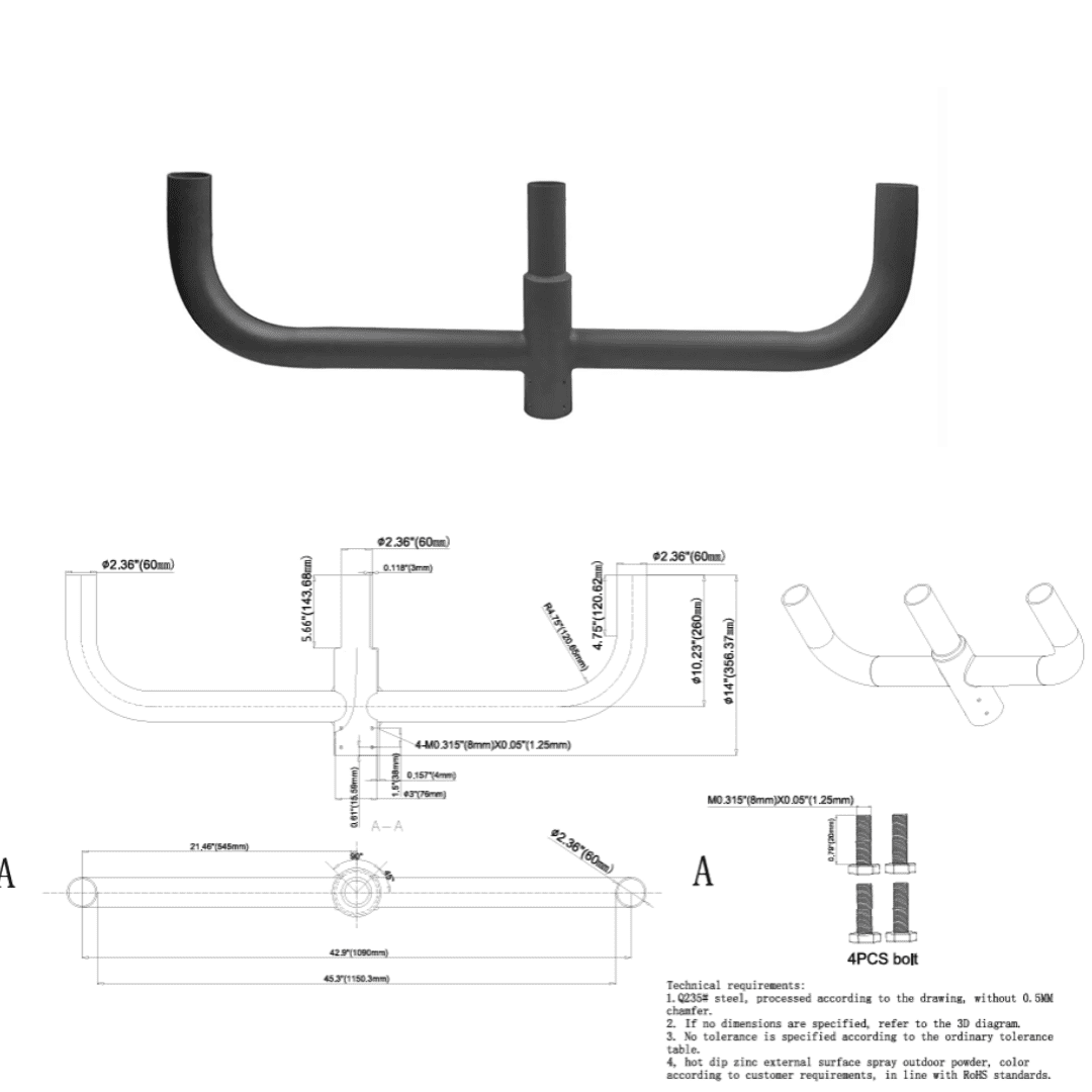 180° Triple Bullhorn-graph