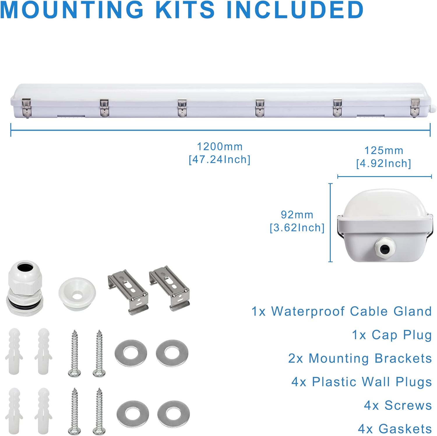 Mounting Hardware for 4ft Vapor tight