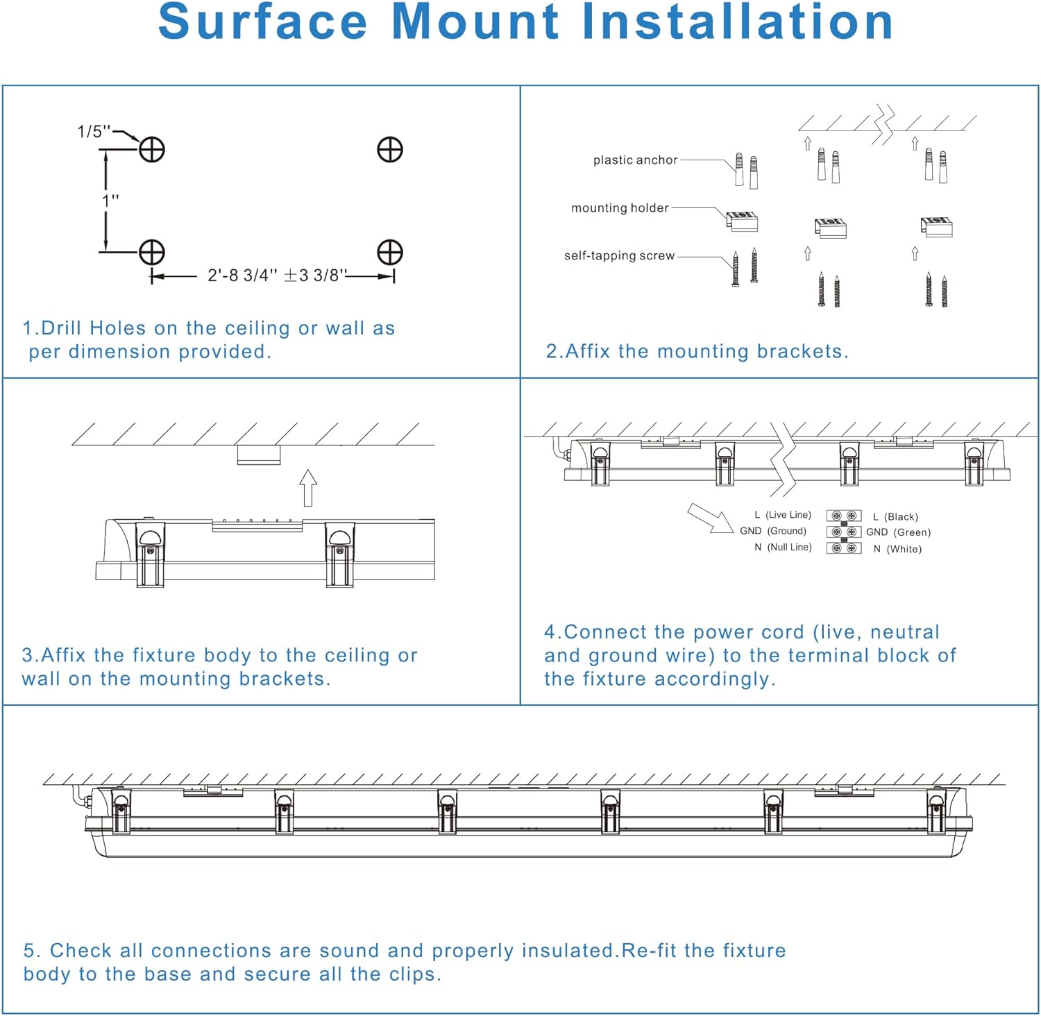 Surface mounting instruction