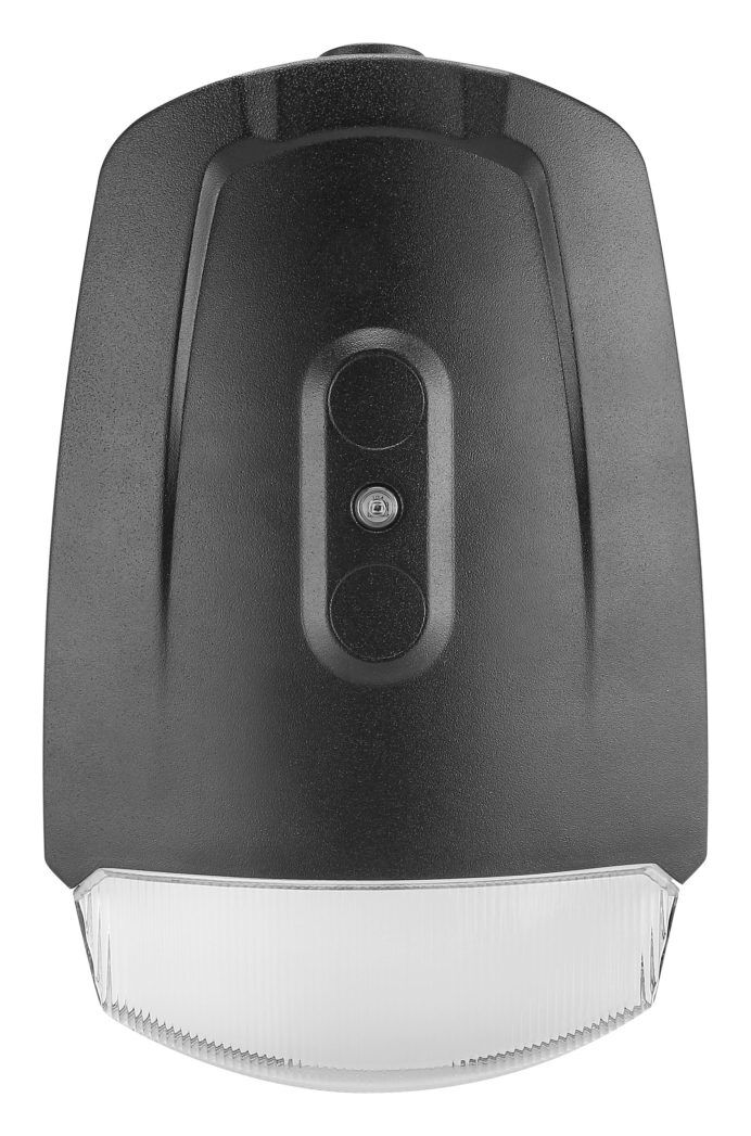 MWM02 Clear Lens Front M02Mini Black Wall Scone with emergency battery