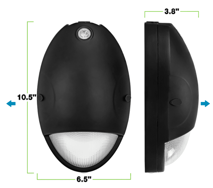 42aac723f46e006bc6c4f20a1e321248 Shine LED D-Bell Outdoor Emergency Wall Pack